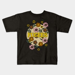 Fugees Name Personalized Flower Retro Floral 80s 90s Name Style Kids T-Shirt